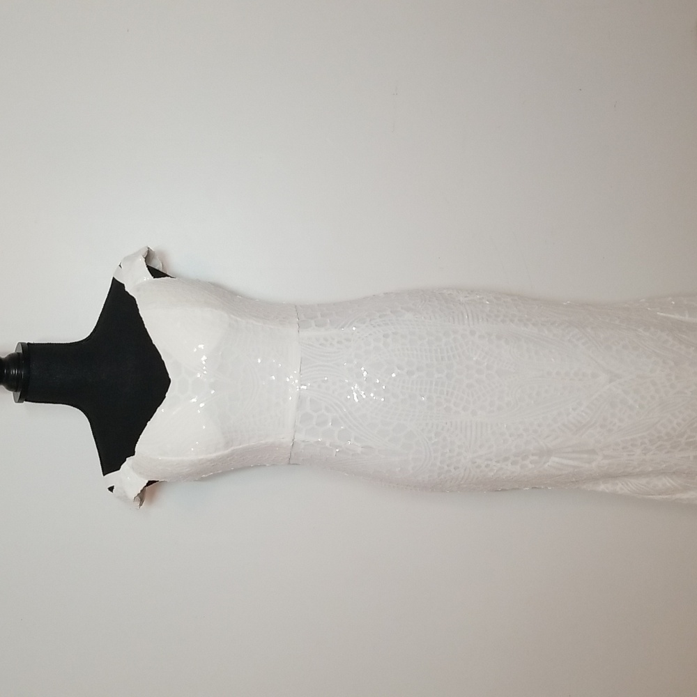 Miss Ord White Sequin Dress Gown Wedding